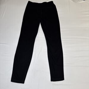 Wicked Wool Womens High Waisted Merino Base Layer Leggings Black Size Large NEW
